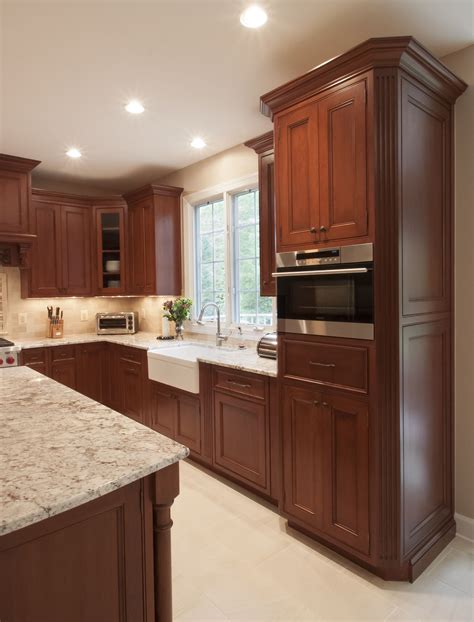 Farmhouse Cherry Kitchen Cabinets - Anipinan Kitchen