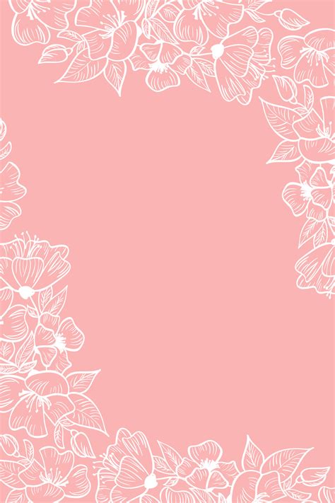 Vector illustration card template with copper color flower floral pink ...