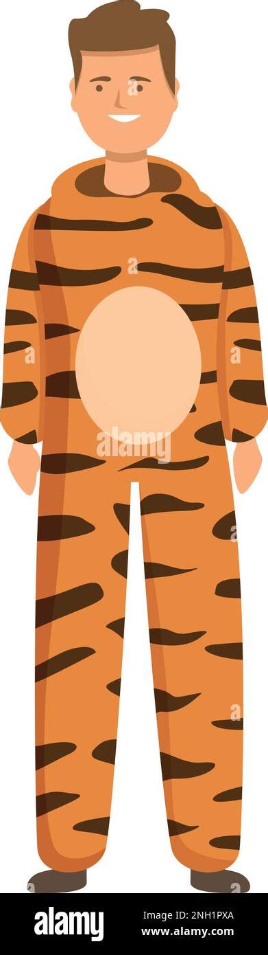 Tiger halloween animal costume icon cartoon vector. Cute party. Dress fancy Stock Vector Image ...