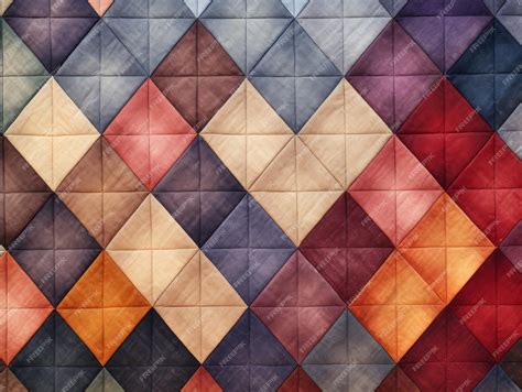 Premium Photo | Geometric Diamond Quilt texture background
