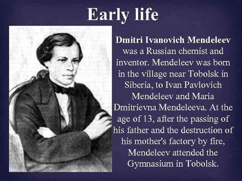 Dmitri Mendeleev Presentation prepared by Julia Gerasimova and