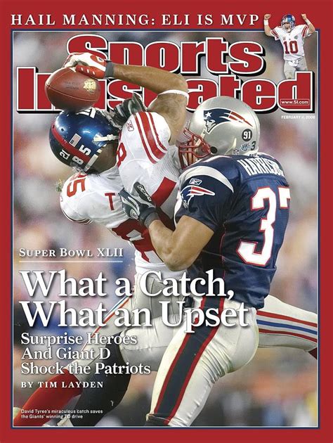 New York Giants David Tyree, Super Bowl Xlii Sports Illustrated Cover ...