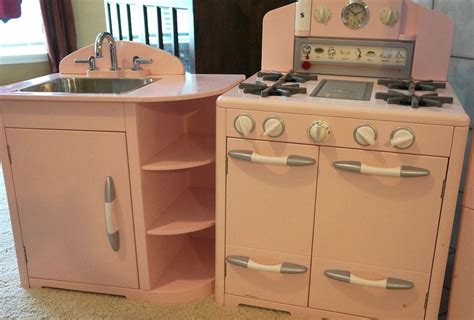 Pottery Barn Kids Pink Retro Play Kitchen w/Washer/Dryer and ...