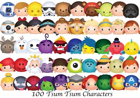 TSUM TSUM Characters. 100 High Resolution by PenguinCre8tions