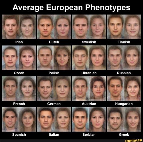 Average European Phenotypes Irish Dutch Swedish Finnish I I Czech ...