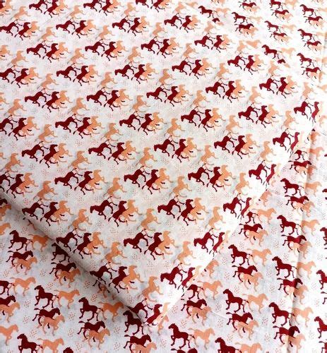 Cotton Horse Printed Fabric at Rs 73/meter | Floral Cotton Fabric in ...