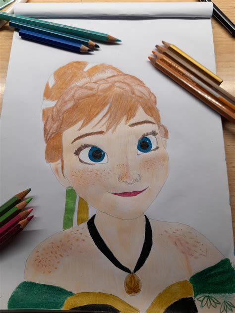 Anna in her coronation outfit : r/Frozen