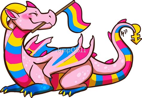 "Pansexual Pride Flag Dragon" Stickers by kmp0511 | Redbubble