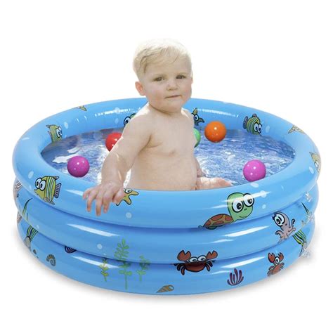 Outdoor Water Play Inflatable Pool Baby Swimming Pool Portable Children Basin Bathtub Kids Ball ...