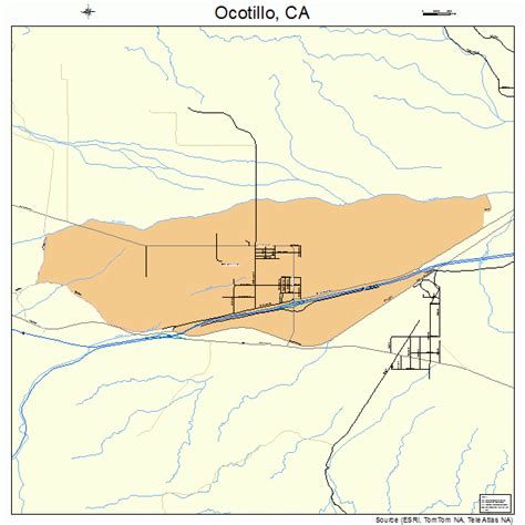 Ocotillo California Street Map 0653378