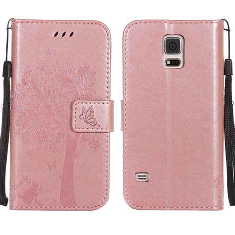 Galaxy S5 V Case, Samsung Galaxy S5 Phone Cases, Allytech [Embossed Cat ...