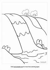 Free Coloring Pages Of Waterfalls sketch template