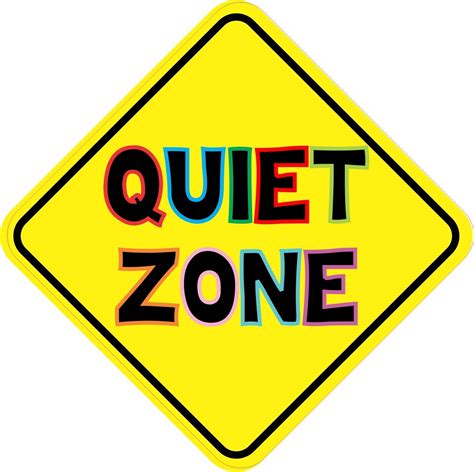 4.5in x 4.5in Quiet Zone Sign Vinyl Bumper magnet magnetic magnets Car