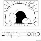 Empty Tomb Coloring Pages  Free Printable sketch template
