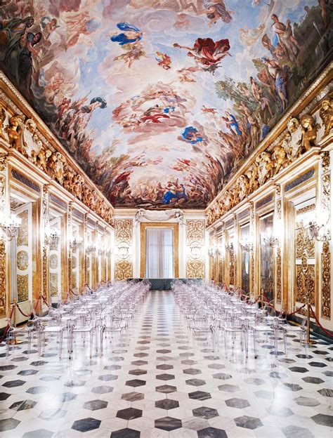 The gallery at the Palazzo Medici-Riccardi. Frescoes by Luca Giordano (1634-1705) with a ...