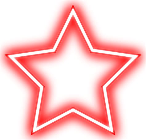 lebendig Neon- Star auf transparent Hintergrund 23207233 PNG