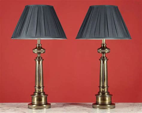 Pair Of Brass Table Lamps C.1960 in Antique Table Lamps