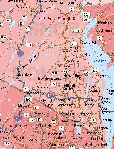 Rockland County New York color map