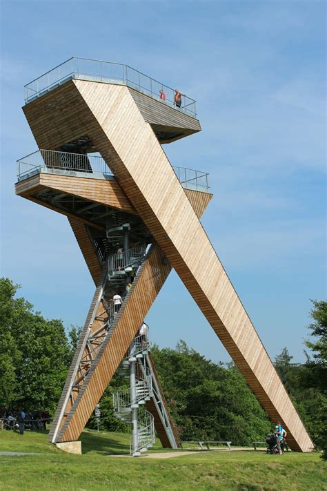 architecture modern lookout watchtower tower wooden lin... | Watch tower architecture ...