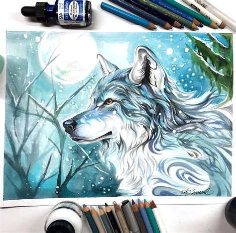 1- Winter Wolf by https://www.deviantart.com/lucky978 on @DeviantArt | Winter wolves, Wolf ...