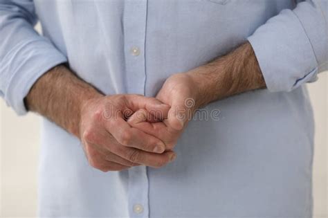 Man Cracking His Knuckles, Closeup. Bad Habit Stock Photo - Image of arthritis, joints: 293505256