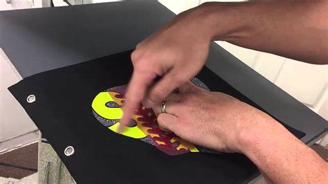 How to Heat Press a 4 color design with Rhinestones and Heat Transfer Vinyl - YouTube