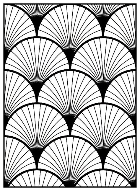 Geometric patterns art deco 3 - Art Deco Coloring Pages for Adults - Just Color | Couleurs art ...