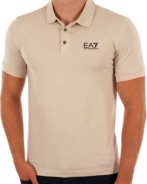 EA7 Classic Polo Shirt Stone - 80s Casual Classics