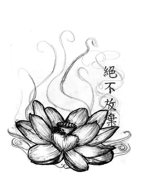 Japanese Lotus Flower Drawing at GetDrawings | Free download