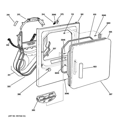 Ge Profile Dryer Parts Diagram - General Wiring Diagram