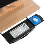 21.7" Keyboard Drawer Under Desk with Rotating Mouse Platform, Large Keyboard Tray Under Desk ...
