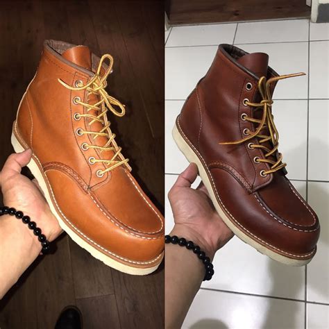 RedWing 875 moc toe before and after mink oil application | Schuhe, Schlappen, Stiefel