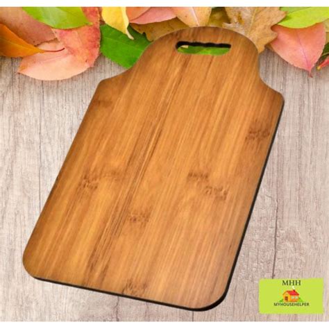 Bamboo Wood Cutting Board Kitchen Chopping Board, Chop Cut Butcher Block, Wood Serving Tray ...