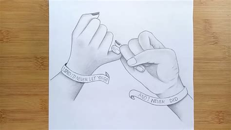 Romantic Couple Holding Hands pencil sketch || draw Holding Hands - YouTube