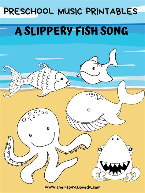 Slippery Fish Song and Fish Printables | Slippery fish song, Preschool songs, Slippery fish