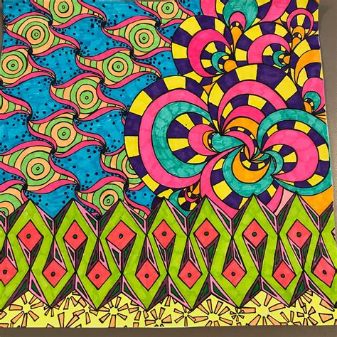 Adult Coloring Page Zentangle Doodle Art Coloring | Etsy