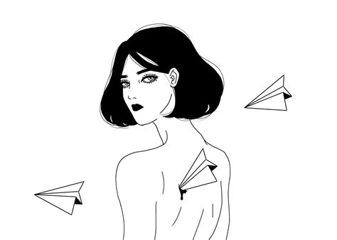 Message. | Aesthetic art, Animation art, Black and white illustration