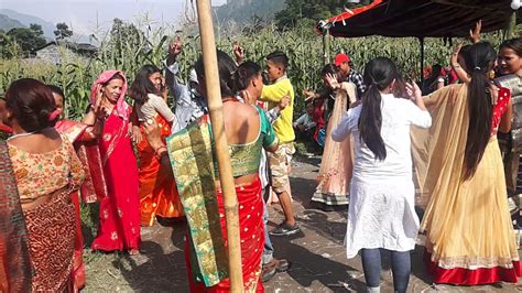 Panche Baja Dance chhisbang Myagdi wedding kishor malla - YouTube