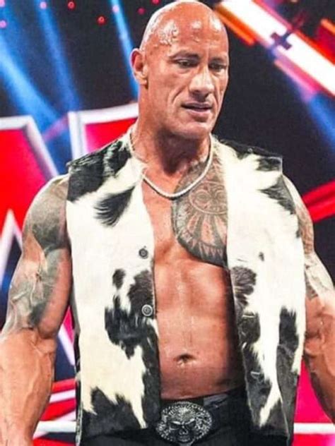 WWE Raw Dwayne Johnson Cow Vest - Victoria Jacket