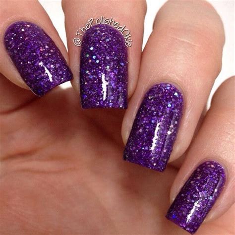 born to the purple glitter nail polish | Purple glitter nail polish ...