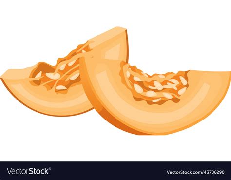 Pumpkin slice cartoon Royalty Free Vector Image