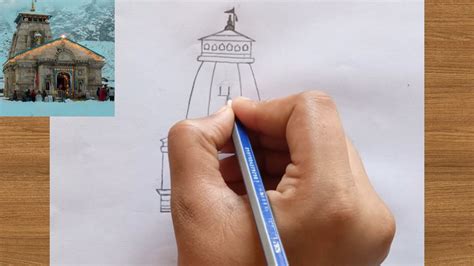 Kedarnath Temple Drawing | Kedarnath Pencil drawing| how to draw ...