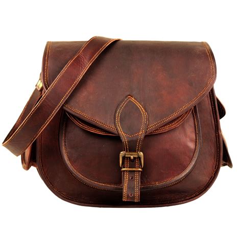 Brown Leather Messenger Bag Women's | semashow.com