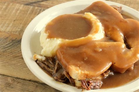 Hot Roast Beef Sandwich With Mashed Potatoes And Gravy Recipe - Beef Poster