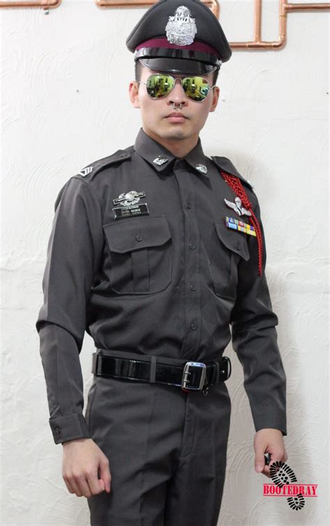 Trying My Thai Police Uniform - BootedRAY