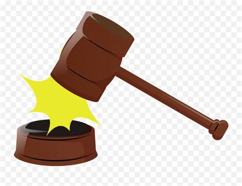 Auction Hammer Gavel Clipart - Auction Gavel Cartoon Png Emoji,Mallet Emoji - free transparent ...