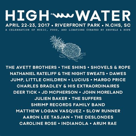 New Festival Announcement | High Water Festival Ft. The Avett Brothers, Shovels & Rope, Dawes ...