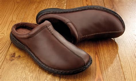 Men's Handmade Leather Slippers | Groupon Goods