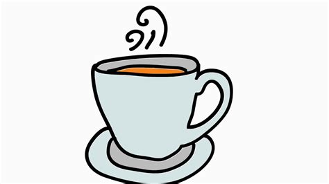 tea icon cartoon illustration hand drawn animation transparent Motion Background - Storyblocks