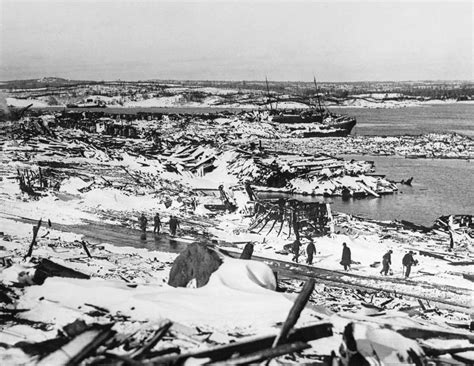 Some aftermath of the Halifax Explosion, Dec 6, 1917. The largest explosion until atomic bomb ...